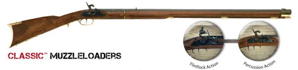 Traditions Kentucky Rifle .50 caliber with octagonal barrel and walnut-finished hardwood stock
