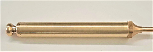 Brass flintlock pan primer with stainless steel spring, available in 1 or 3 grain sizes
