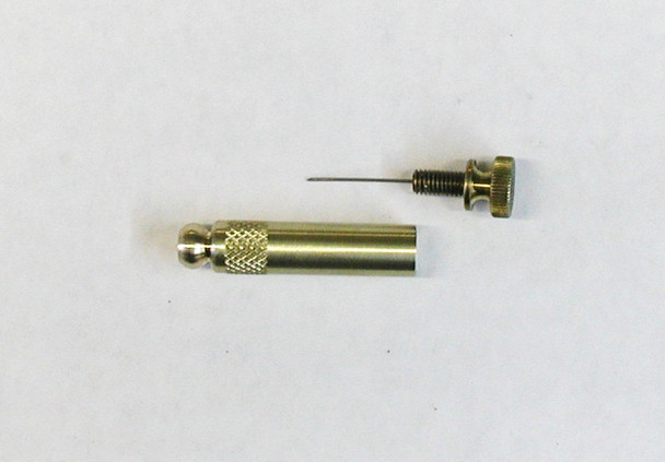 October Country nipple pick with brass handle and protective brass case, stainless steel wire tool for muzzleloaders