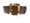 2.5-inch wide leather belt with solid brass square buckle and stitched edge finish