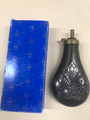 Colt .44 Cal powder flask with minor dings on back and vintage patina