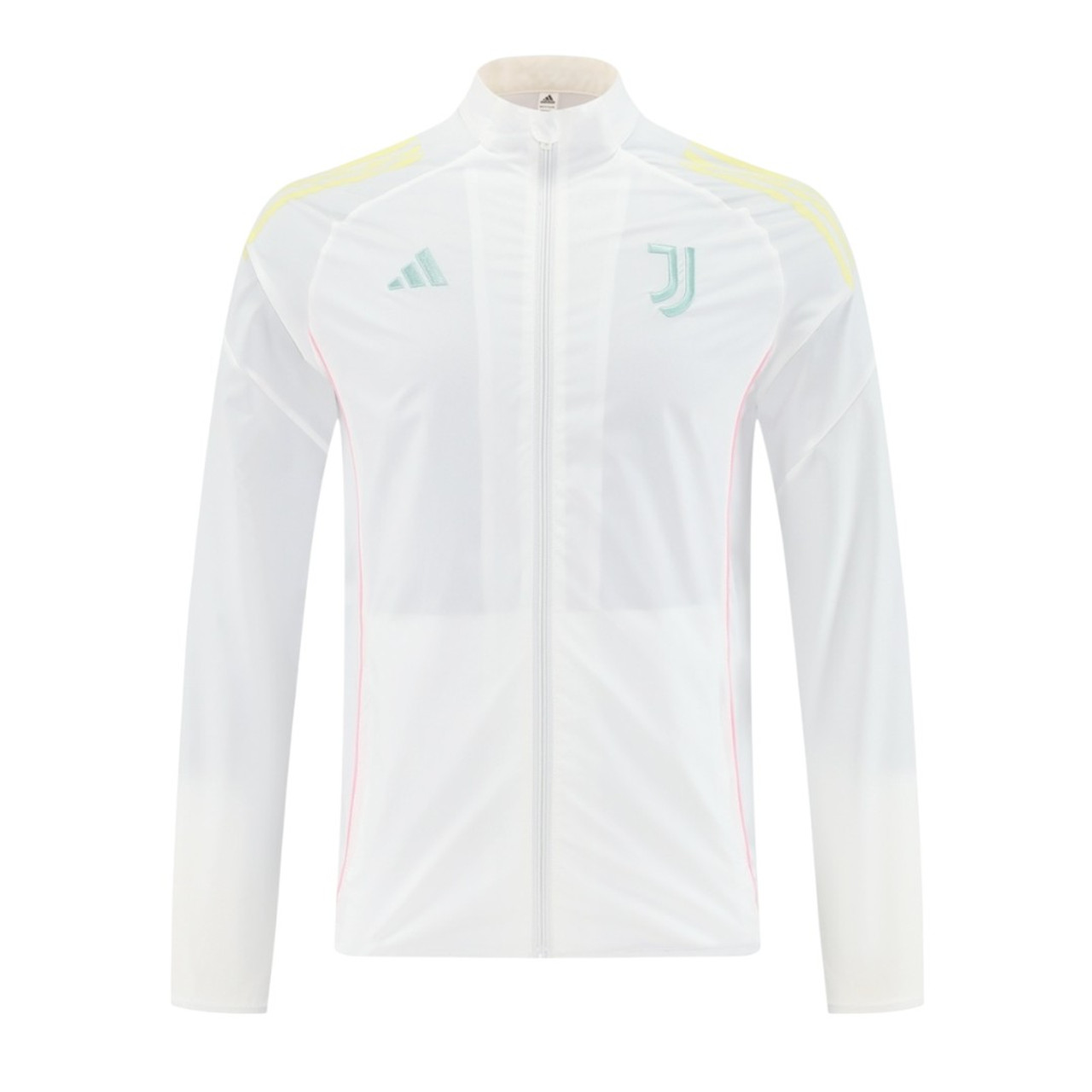 ウイ介 Juventus 25/26 Men's White Long Zip Windbreaker - All Jerseys