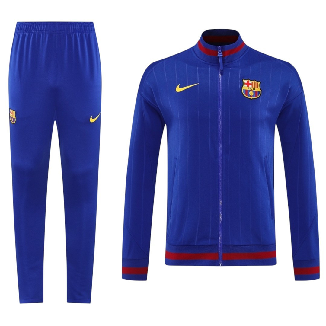 Barcelona 25/26 Men's Blue Long Zip Anthem Jacket - All Jerseys