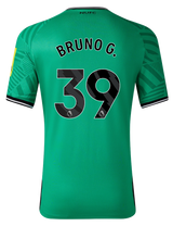 BRUNO G. #39 Newcastle United 23/24 Kid's Away Shirt and Shorts - PL Font