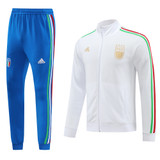 Italy 24/25 Men's White Long Zip Jacket