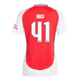 RICE #41 Arsenal 24/25 Women's Home Shirt - Arsenal Font