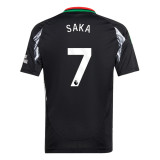 SAKA #7 Arsenal 24/25 Kid's Away Shirt and Shorts - PL Font