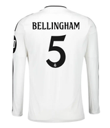 BELLINGHAM #5 Real Madrid 24/25 Men's Home Long Sleeve Shirt