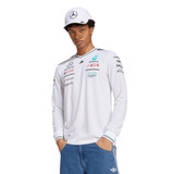 Mercedes-AMG 2025 White Authentic Long Sleeve Driver T-Shirt