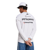Mercedes-AMG 2025 White Authentic Long Sleeve Driver T-Shirt
