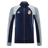 Real Madrid 25/26 Men's Navy-Gray Long Zip Jacket