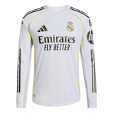 MBAPPÉ #10 Real Madrid 25/26 Authentic Men's Home Long Sleeve Shirt