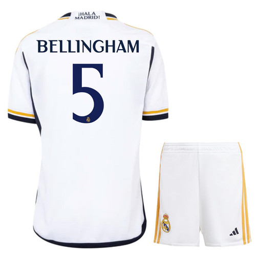 BELLINGHAM #5 Real Madrid 23/24 Kid's Home Shirt and Shorts