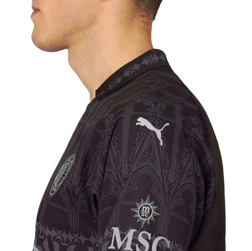 AC Milan X Pleasures 23/24 Authentic Men's Dark Shirt