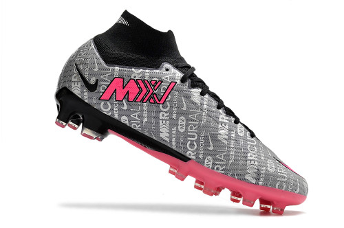 Nike Air Zoom Mercurial Superfly 9 Elite AG Football Boots - Gray/Pink/Black