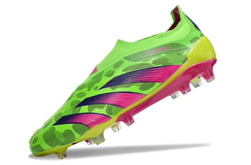 adidas Predator Elite FG Laceless- Green/Pink/Yellow