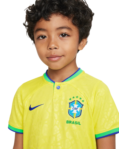 Brazil 2024 Kid's Home Shirt and Shorts