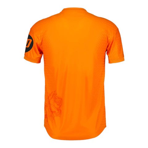 Real Madrid Y-3 23/24 Kid's Goalkeeper Orange Shirt and Shorts