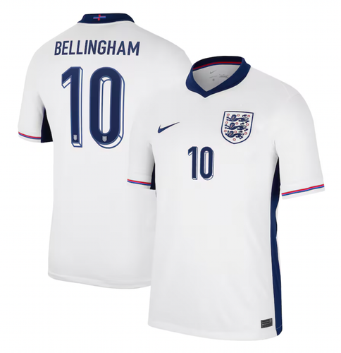 BELLINGHAM #10 England 2024 Stadium Men's Home Shirt