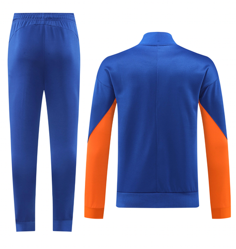 Netherlands 2024 Men's Blue Long Zip Jacket