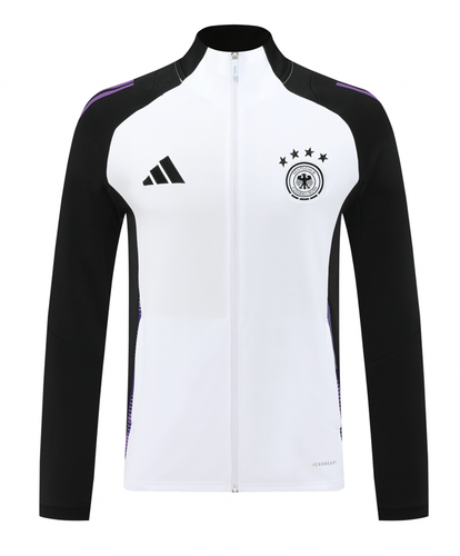 Germany 24/25 Men's White Long Zip Jacket