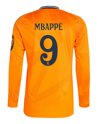 MBAPPÉ #9 Real Madrid 24/25 Men's Away Long Sleeve Shirt