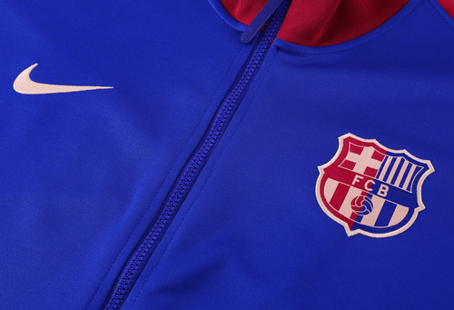 Barcelona 24/25 Men's Blue Long Zip Jacket