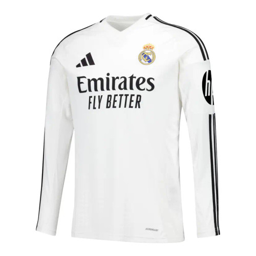 Real Madrid 24/25 Kid's Home Long Sleeve Shirt and Shorts