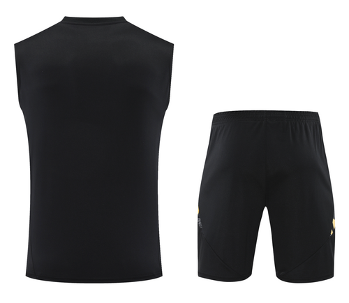 Real Madrid 24/25 Men's Black-Gold Training Tank Top