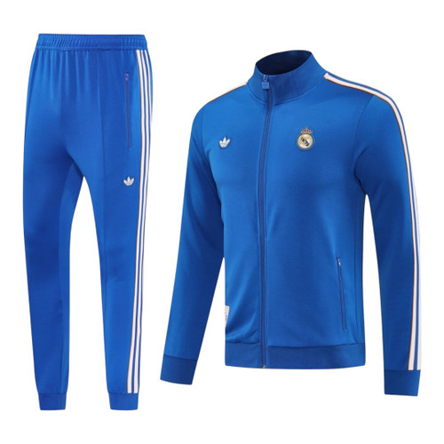Real Madrid 25/26 Men's Blue Long Zip Jacket