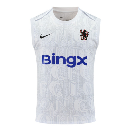 Chelsea 25/26 Men's White Pre-Match Tank Top