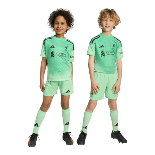 Liverpool 25/26 Kid's Green Goalkeeper Mini-Kit