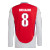 ØDEGAARD #8 Arsenal 24/25 Men's Home Long Sleeve Shirt - Arsenal Font