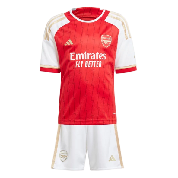G. JESUS #9 Arsenal 23/24 Kid's Home Shirt and Shorts - Arsenal Font
