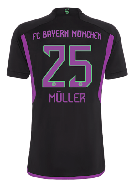 MÜLLER #25 Bayern Munich 23/24 Stadium Men's Away Shirt
