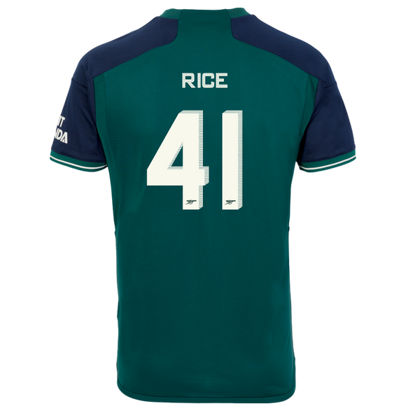 RICE #41 Arsenal 23/24 Stadium Men's Third Shirt - Arsenal Font