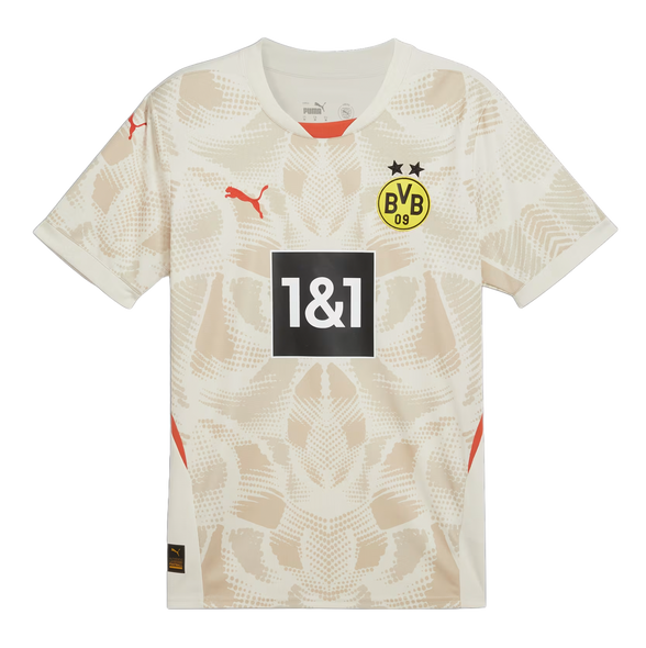 Borussia Dortmund 24/25 Kid's Beige Goalkeeper Shirt and Shorts