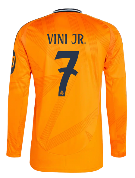 VINI JR #7 Real Madrid 24/25 Men's Away Long Sleeve Shirt