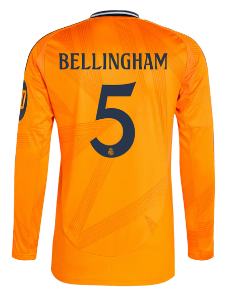 BELLINGHAM #5 Real Madrid 24/25 Men's Away Long Sleeve Shirt