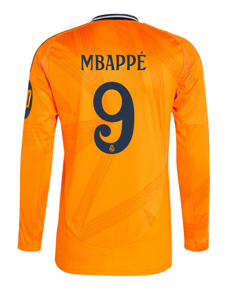 MBAPPÉ #9 Real Madrid 24/25 Men's Away Long Sleeve Shirt