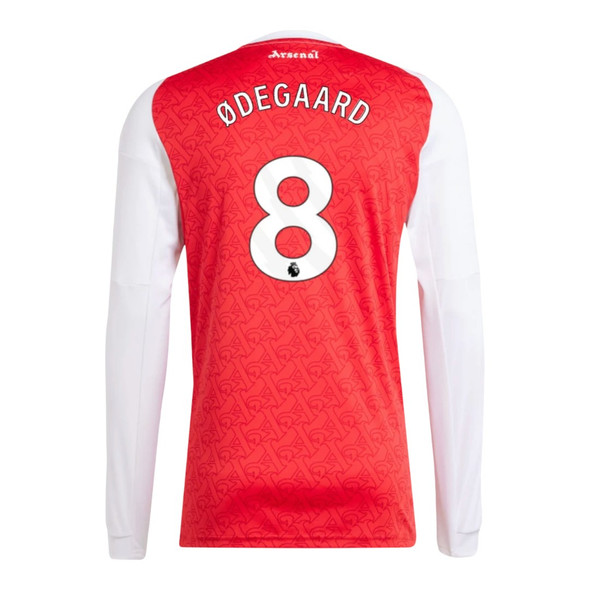 ØDEGAARD #8 Arsenal 25/26 Men's Home Long Sleeve Shirt - PL Font