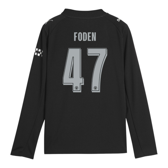 FODEN #47 Manchester City 25/26 Men's Away Long Sleeve Shirt - City Font