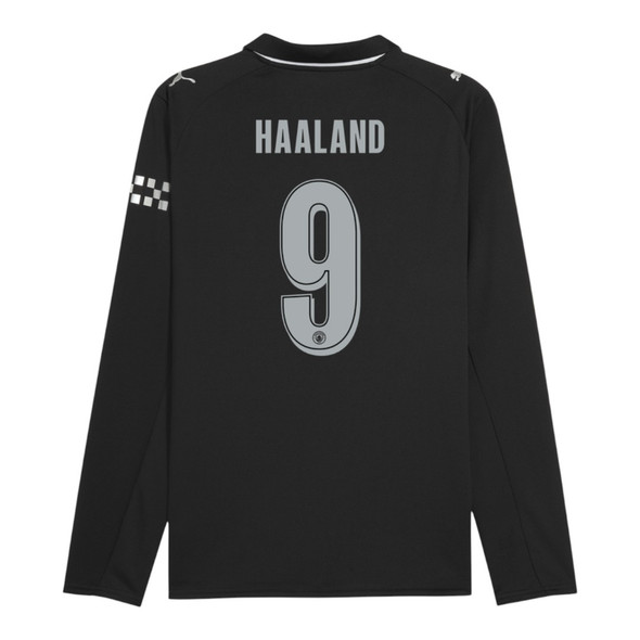 HAALAND #9 Manchester City 25/26 Men's Away Long Sleeve Shirt - City Font