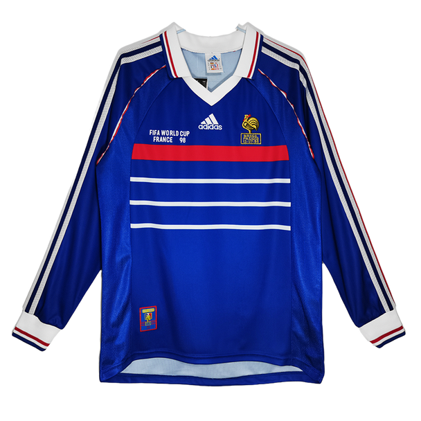 France 1998 Men's Home Retro Long Sleeve Shirt