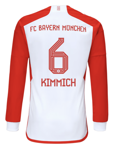 KIMMICH #6 Bayern Munich 23/24 Men's Home Long Sleeve Shirt
