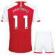 MARTINELLI #11 Arsenal 23/24 Kid's Home Shirt and Shorts - PL Font