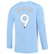 HAALAND #9 Manchester City 23/24 Men's Home Long Sleeve Shirt - PL Font
