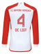 DE LIGT #4 Bayern Munich 23/24 Men's Home Long Sleeve Shirt
