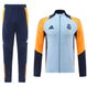 Real Madrid 24/25 Men's Light Blue Long Zip Jacket