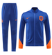 Netherlands 2024 Men's Blue Long Zip Jacket